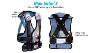 RideSafer 3, RideSafer travel vest 2, ride safer, travel vest, 3 across