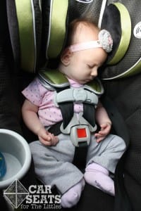 Maeve in her convertible seat.