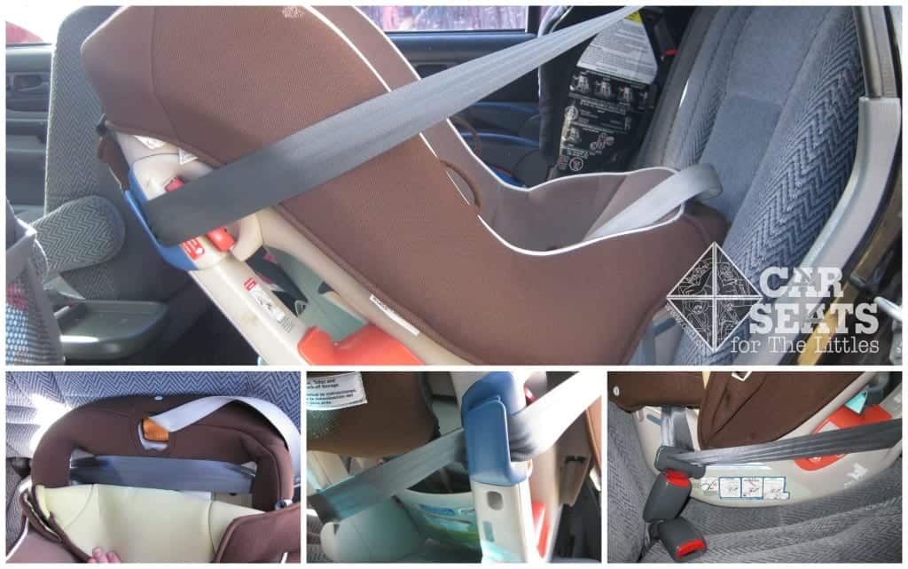 Combi Coccoro installed with European seat belt routing