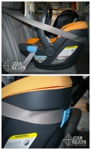 Mesa SMARTsecure, Mesa UPPAbaby infant seat, lock off, European routing, baseless install, huggable images, preemie, premature baby car seat, infant insert