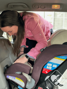 The CPST will install the car seat, then take it out and have the caregiver do the final installation.