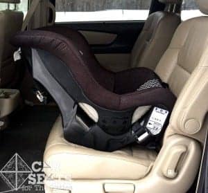 The Cosco Scenera NEXT retails for $46 and will keep most children safely rear facing until their third birthday.Rear-facing Cosco Scenera Next