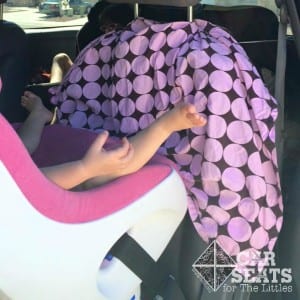 Repurposing an old nursing cover can help protect from dirty feet
