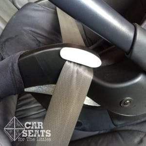 The vehicle belt guides for baseless installation of the iGuard 35 can be close to the handle