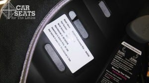 RECARO Performance RIDE sticker with date of manufacture