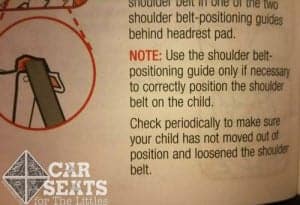 Safety 1st Continuum booster shoulder belt guide