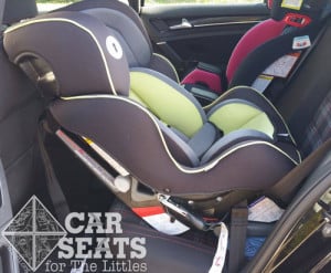 Baby Trend PROtect Convertible installed rear facing with headrest attached