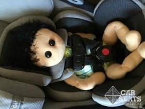 Safety 1st Grow and Go Ex Air older infant in standard rear facing harness routing