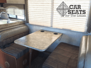 Lap only seat belt in an RV