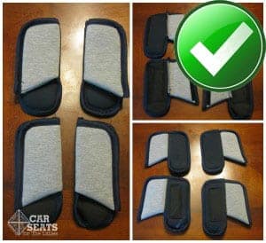 Harness strap covers made by the car seat manufacturer
