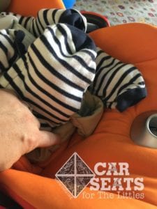 Infant insert rides up after recline