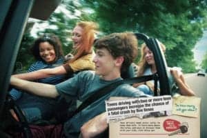 Teens behind the wheel