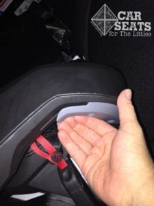 4moms Self-Installing Car Seat shoulder belt lockoff