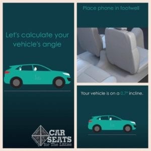 4moms Self-Installing Car Seat angle check