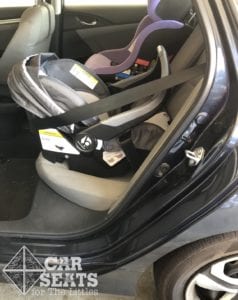 Baby Trend Ally 35 baseless install with European seat belt routing