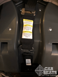 Diono radian 3RXT Safe Stop attached to harness straps