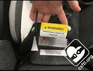Display car seat -- clearly marked for Display Only