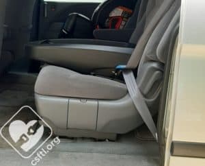 Maxi Cosi Mico Max Plus base installed with seatbelt and no AutoLock
