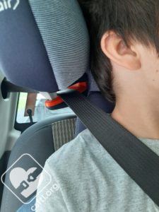 Maxi Cosi Rodifix - headrest fully extended on 8 year old model
