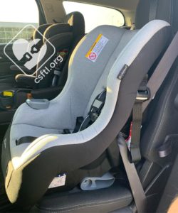 Baby Trend Trooper forward facing vehicle seat belt installation