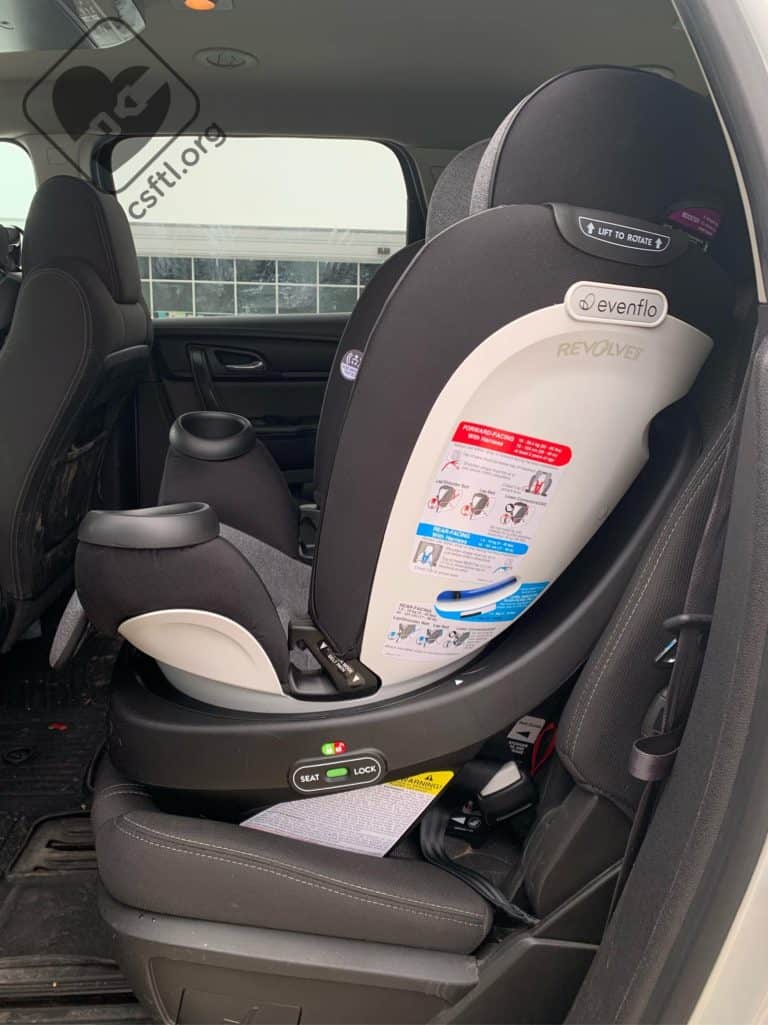 evenflo revolve 360 car seat installation