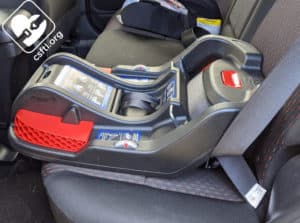 Britax B-Safe Gen2 base installed with vehicle seat belt
