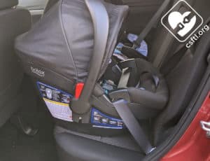 Britax B-Safe installed without the base
