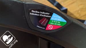 Evenflo LiteMax DLX recline angle indicator