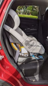 Baby Jogger City Turn forward facing with the vehicle seat belt