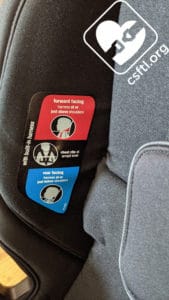 Nuna EXEC harness position label
