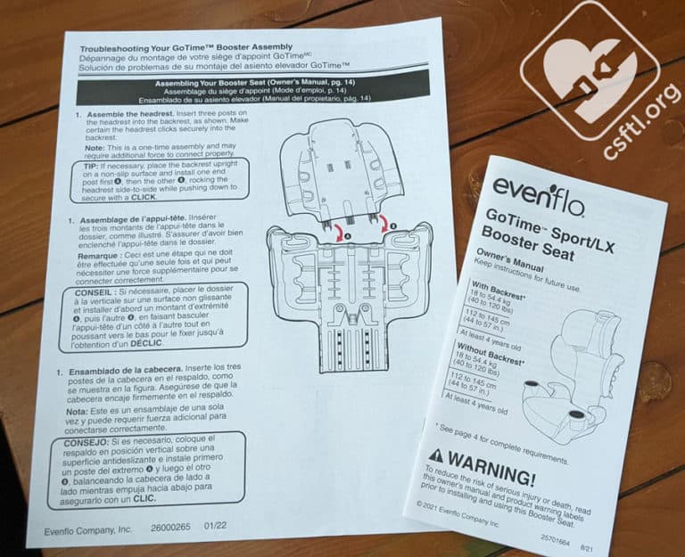 Evenflo GoTime Sport/LX Booster Seat Review Car Seats For The Littles