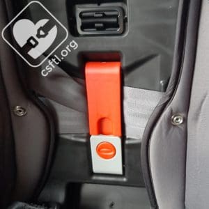 Graco SlimFit3 LX forward facing lockoff with vehicle seatbelt