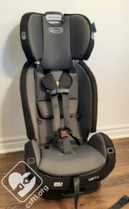 Graco SlimFit3 LX with head rest in highest position
