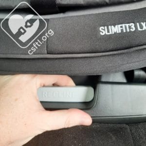 Graco SlimFit3 LX recline adjuster