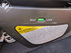 Evenflo Revolve Sim seat lock indicator