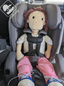 Safety 1st SlimRide 16 month old doll rear facing