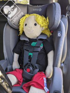 Safety 1st EverSlim 3 year old doll forward facing