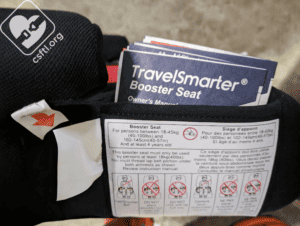 Safe Traffic System TravelSmarter booster seat manual storage